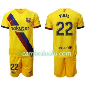 Camisolas de Futebol FC Barcelona Arturo Vidal 22 Criança Equipamento Alternativa 2019/20 Manga Curta